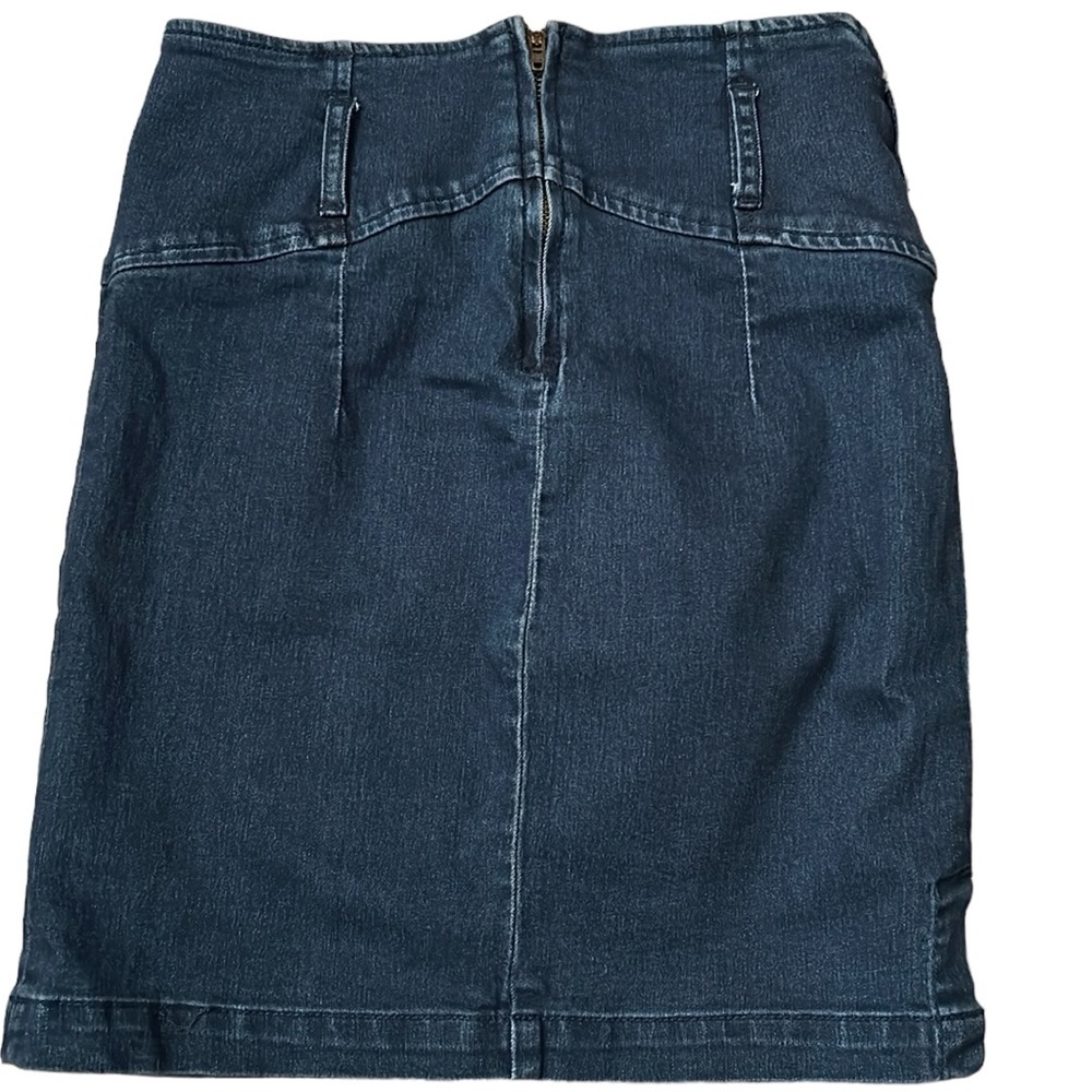 Free People Dark Blue Denim Mini Skirt
